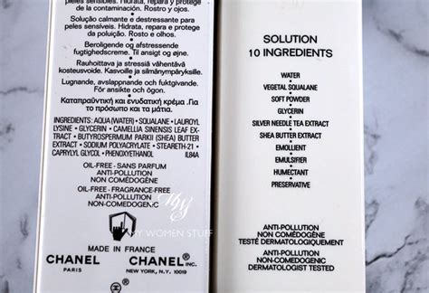 chanel 10 ingredients cream